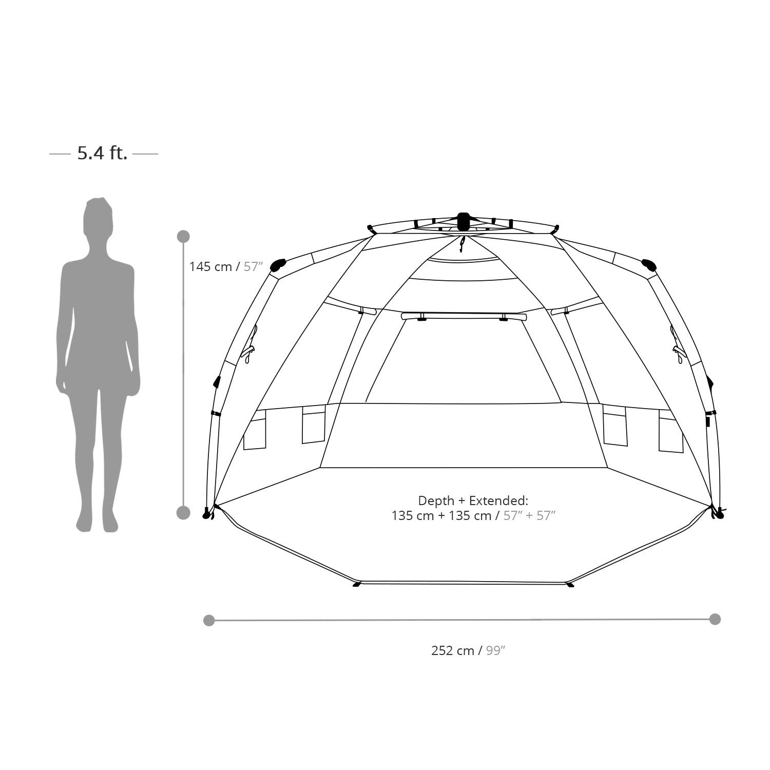 Instant Shader Deluxe XL Beach Tent