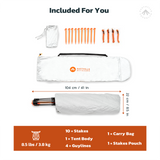 Instant Shader Silver Shelter XL Beach Tent