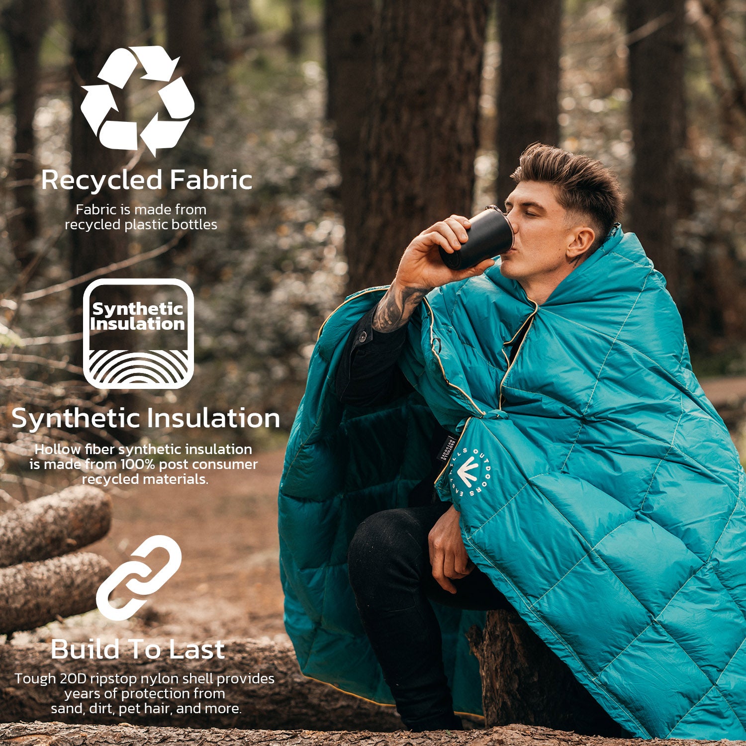 Synthetic Puffy Camping Blanket