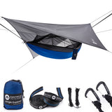 Camping Hammock with Bug Net Blue